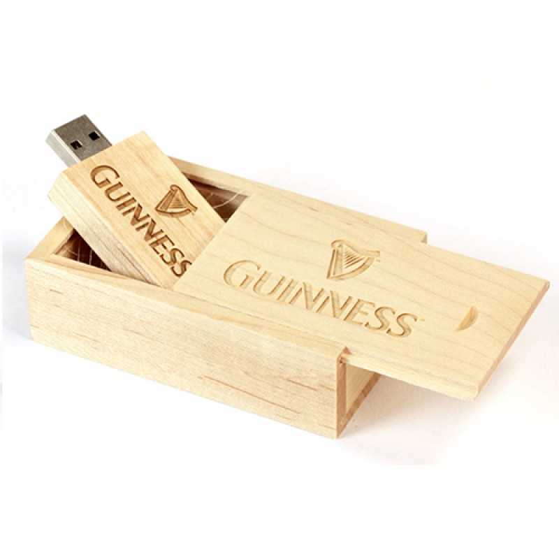 Eco-Bamboo Slide USB Box