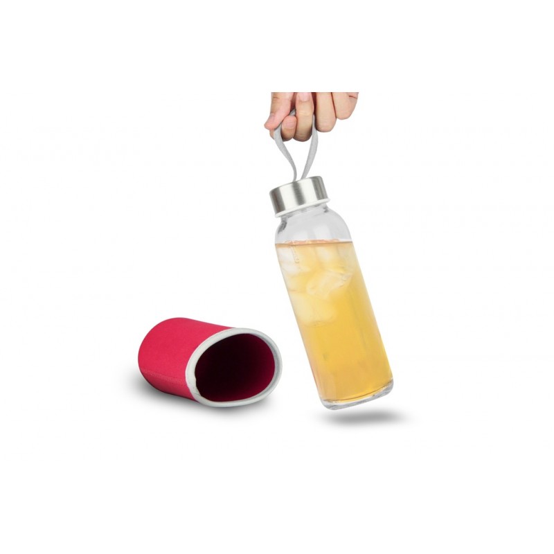 LIKEME Travel Glass Bottle w/ Neoprene Pouch 300ml