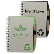 Recycled Notebook with Recycled Paper Pen